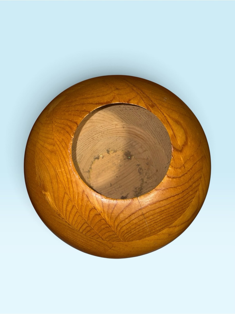 Vintage Hand Turned MCM Wooden Bowl - Picture 3 of 7